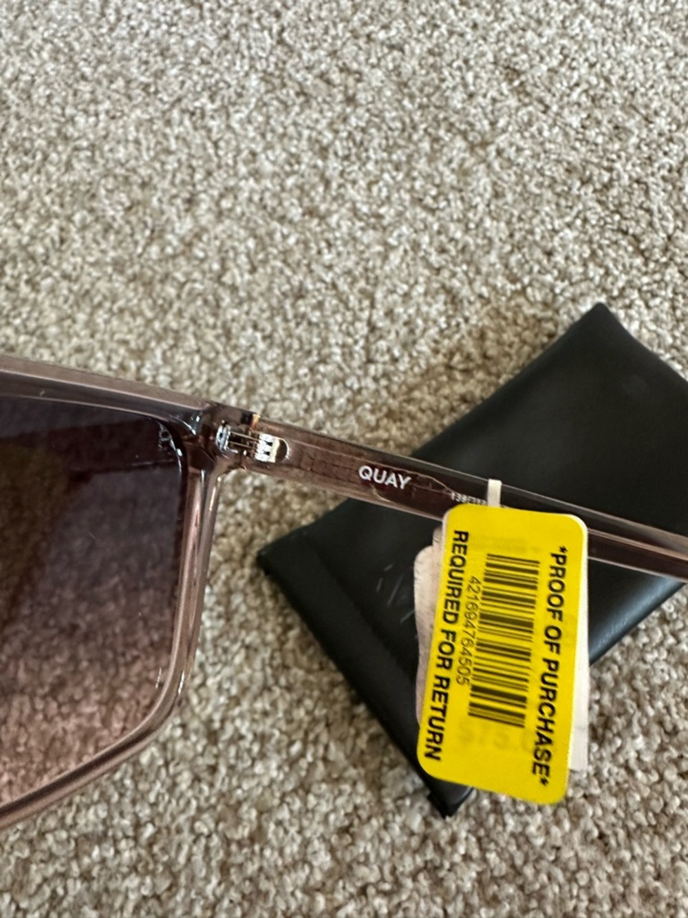 Quay Australia Brown Shield Sunglasses with Gradient Lenses NWT nightfall - Picture 7 of 10